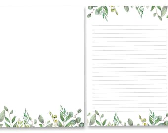 Stationery Writing Paper Printables Letter Paper 5x7 | Etsy