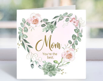 Mum Card, PRINTABLE Card, Mother's Day card, New Mom Gift, Mother's Day, Printable Mother's Day Card, Birthday card for mum