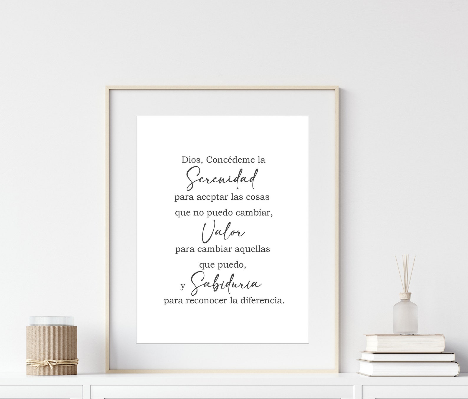 Spanish Serenity Prayer Oración De La Serenidad Christian - Etsy
