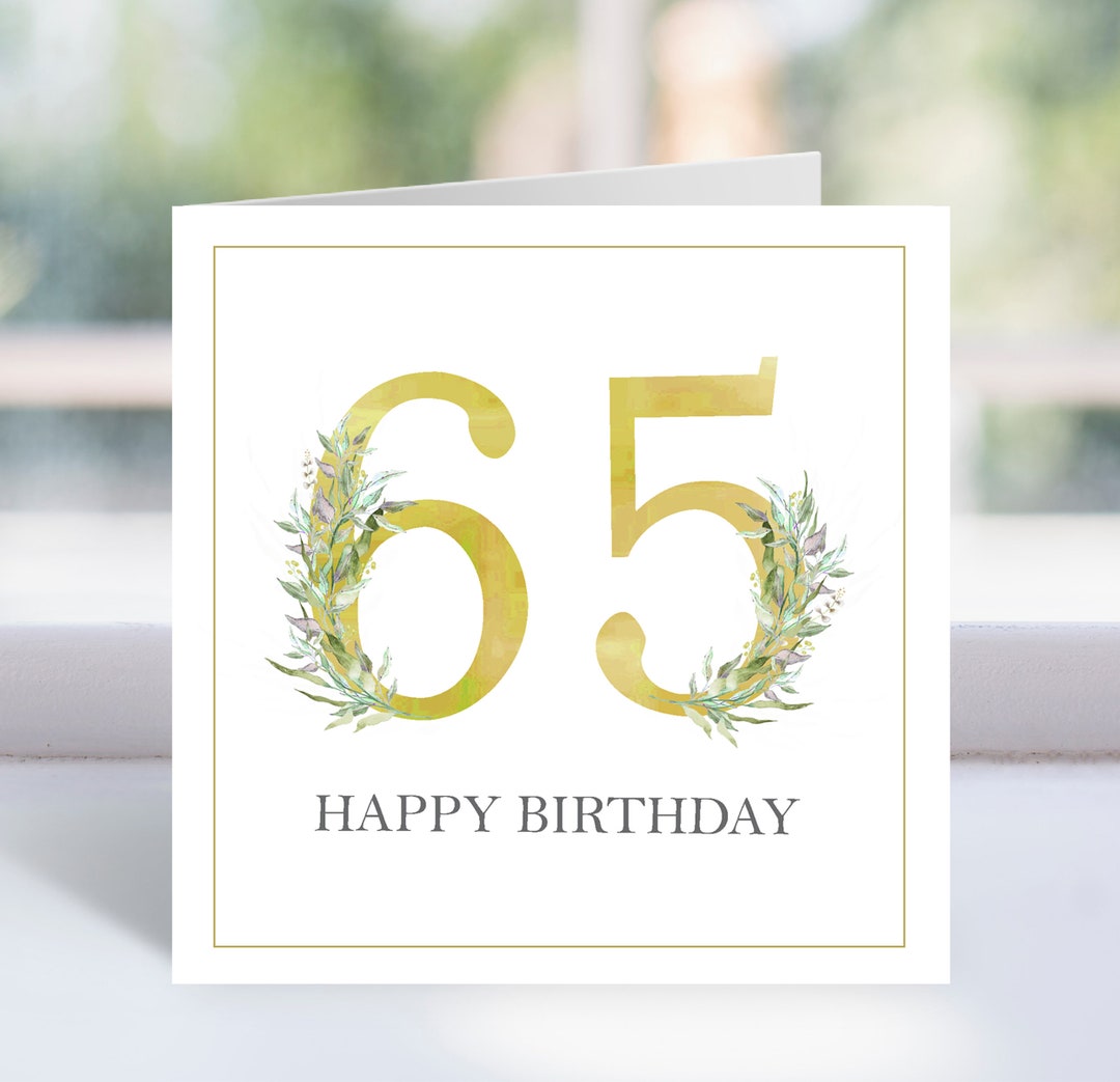 65th Birthday Card, 65th Birthday Card Printable, Personalised 65st ...