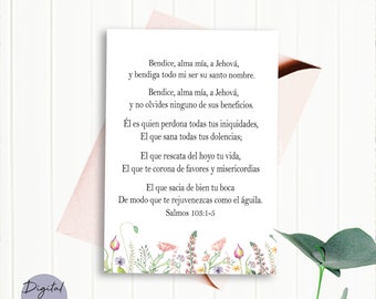 Bendice alma mía a Jehová, Spanish Bible Verse Sticker for Sale by  latiendadearyam