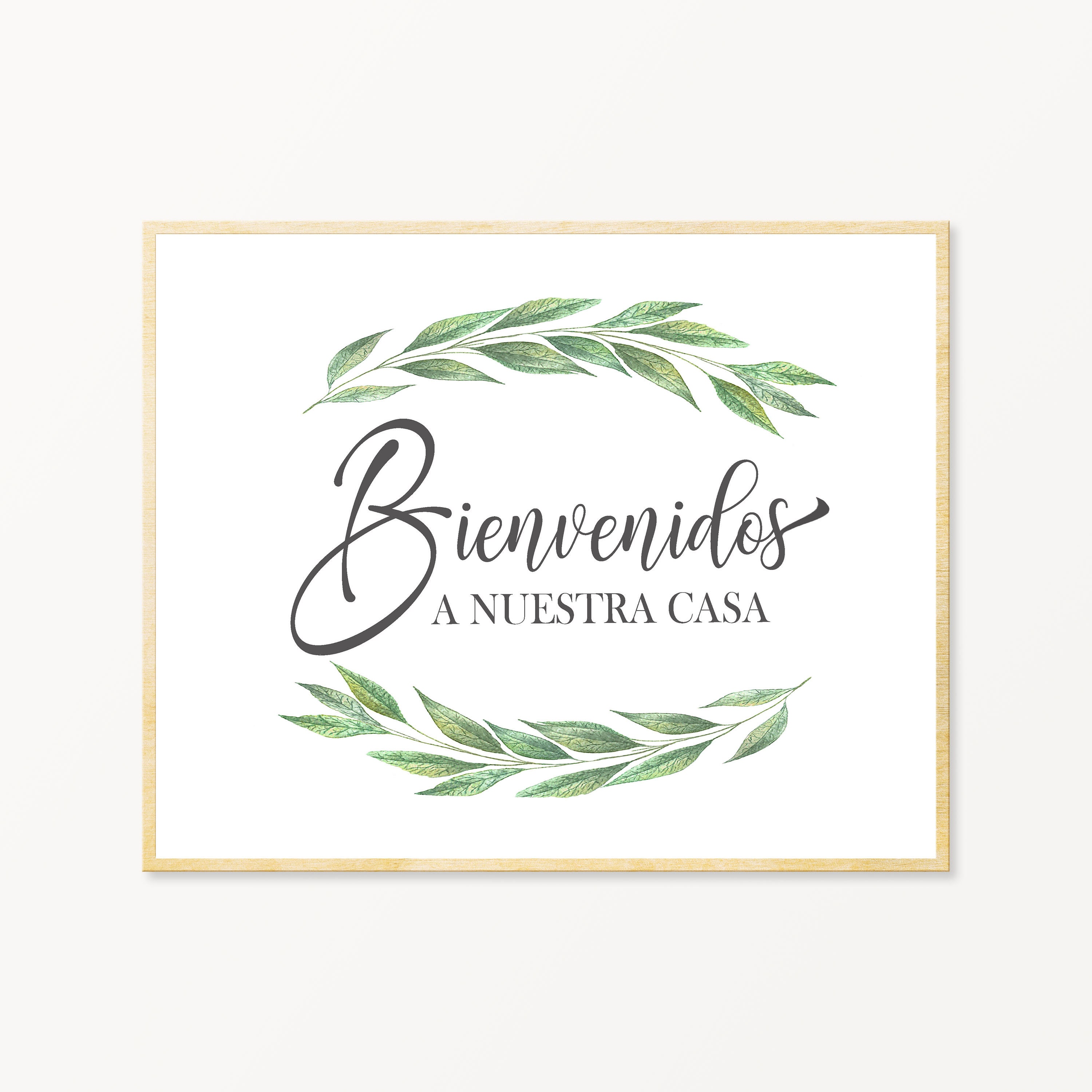 Bienvenidos a nuestra casa Printable Wall Art Spanish Sign Etsy