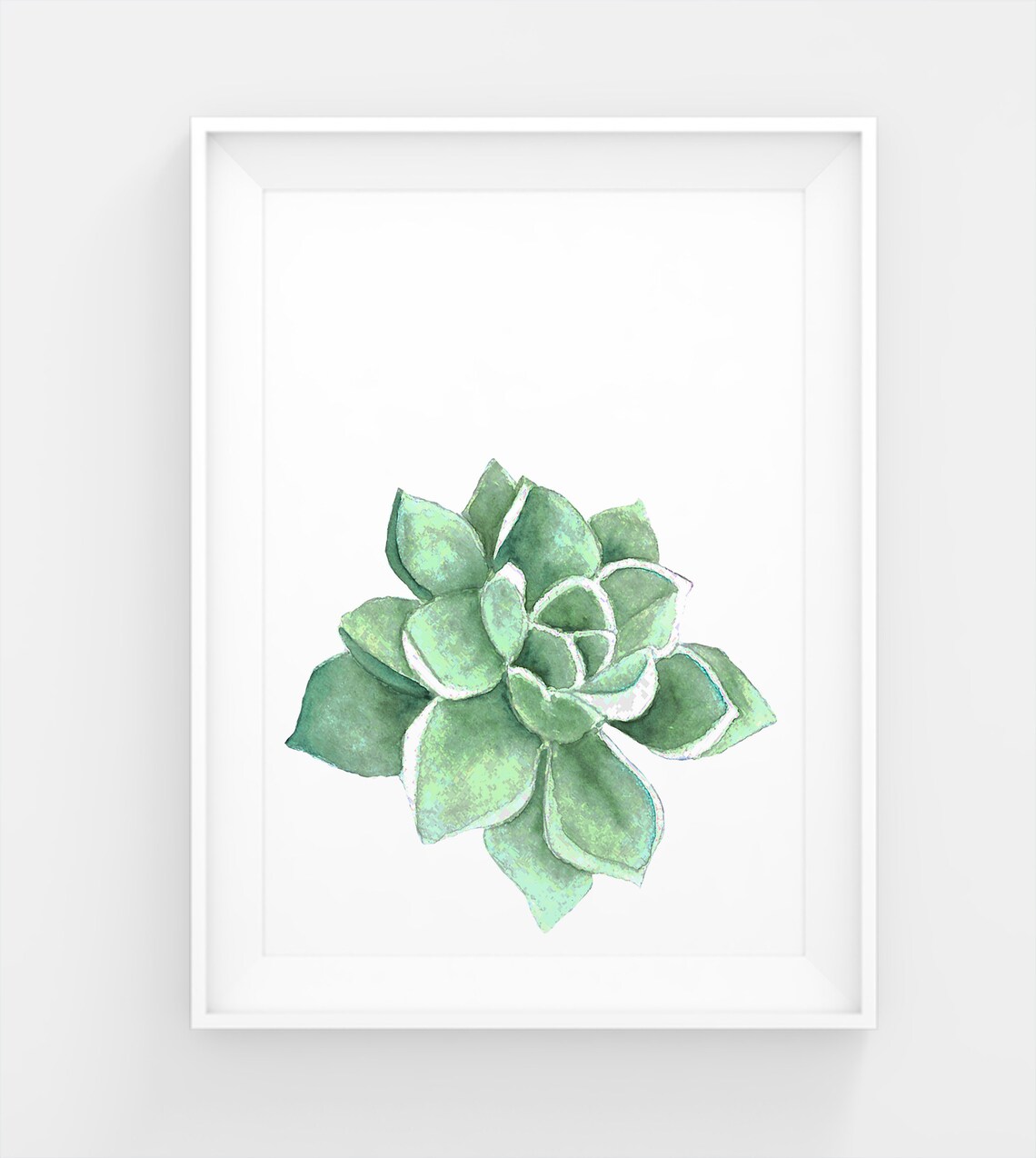 Succulent Print Set Succulent Printable Green Succulent Wall | Etsy