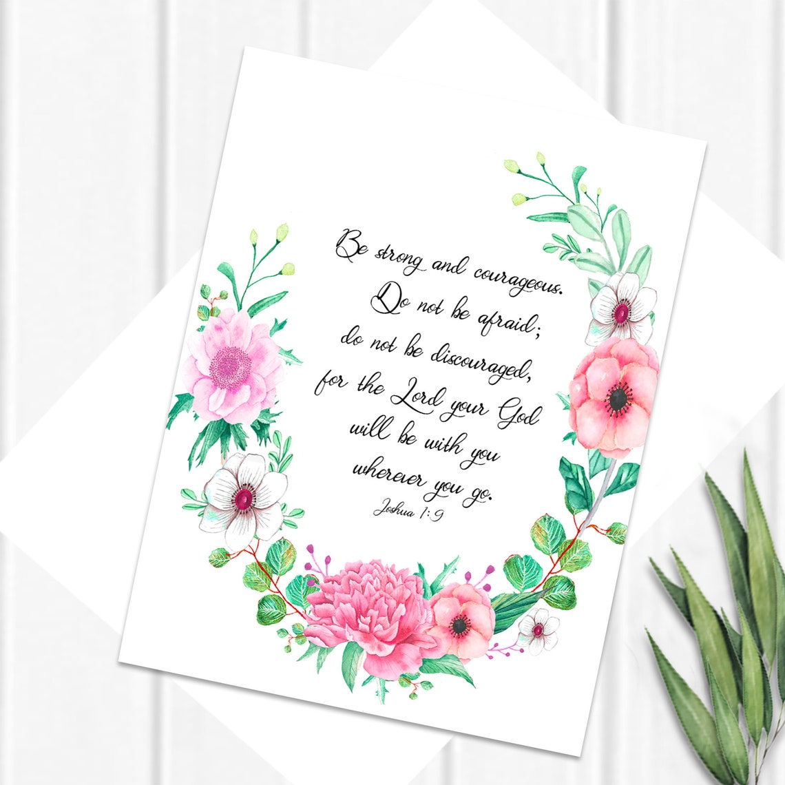 Joshua 1:9 Bible Psalm Printable Scripture Printable Bible | Etsy