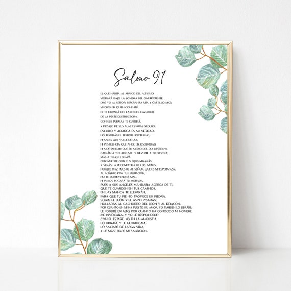 Salmo 91, Spanish Bible Verse | Framed Art Print