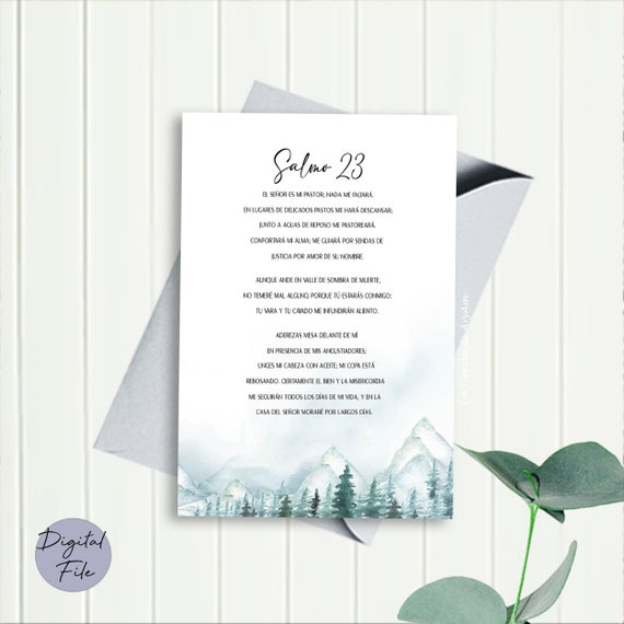 Salmo 23, Spanish Bible Verse | Greeting Card