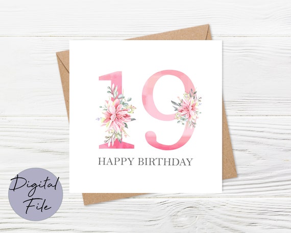 Buy 19th Birthday Card 19th Birthday Card Printable Spanish 19th Online in  India - Etsy