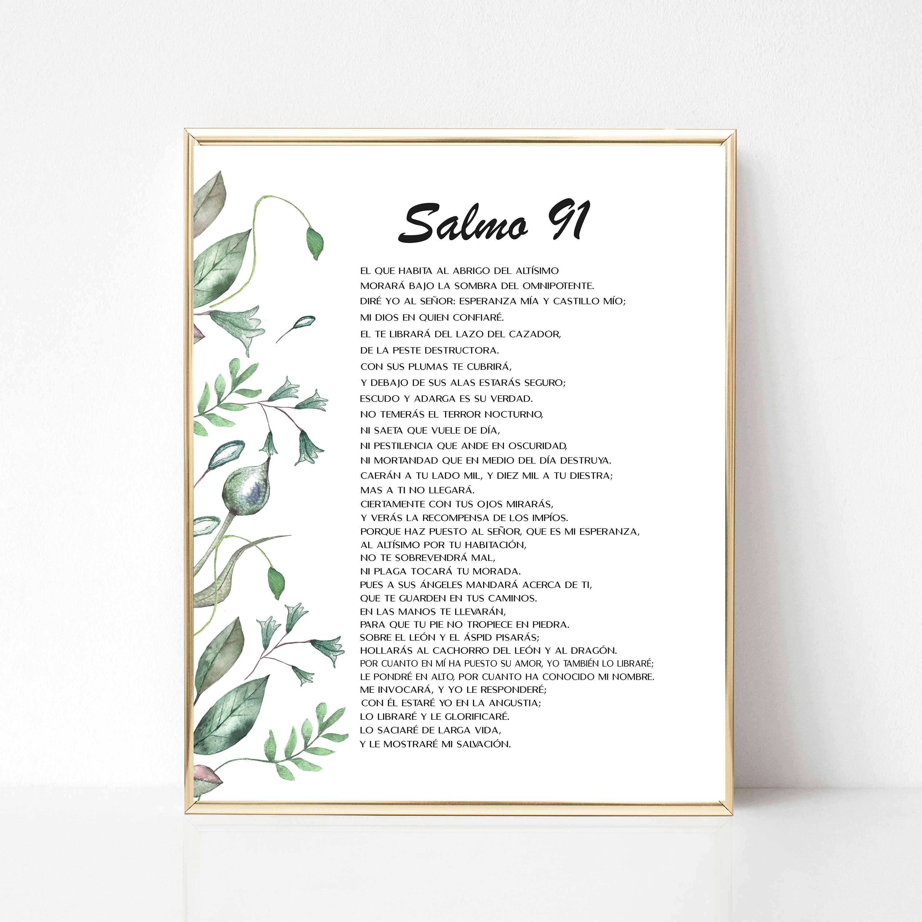 Salmo 91, Spanish Bible Verse Framed Art Print for Sale by latiendadearyam