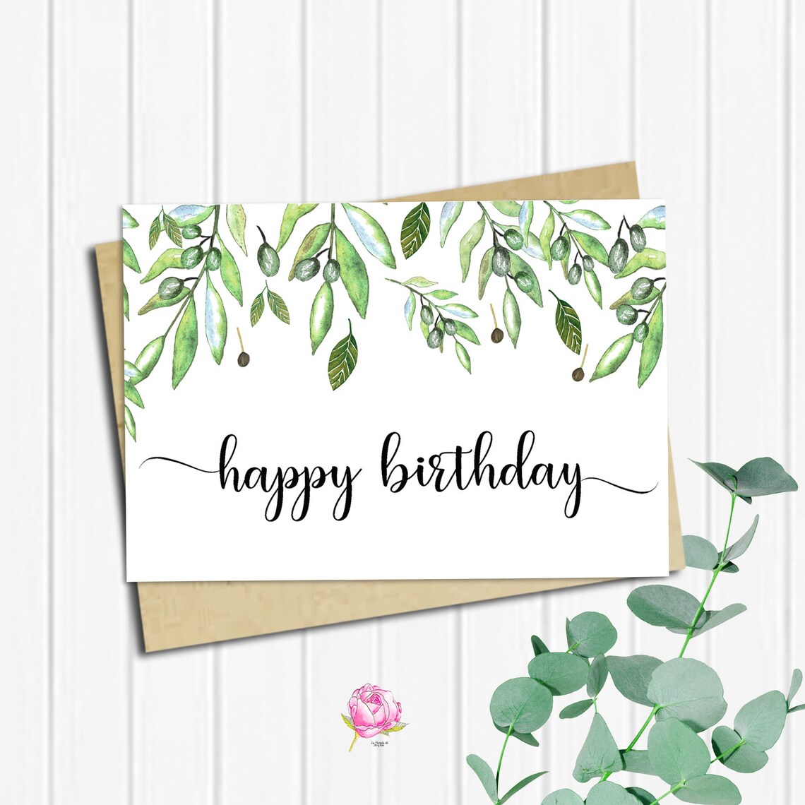 Printable Birthday Card for Him Happy Birthday Watercolor - Etsy