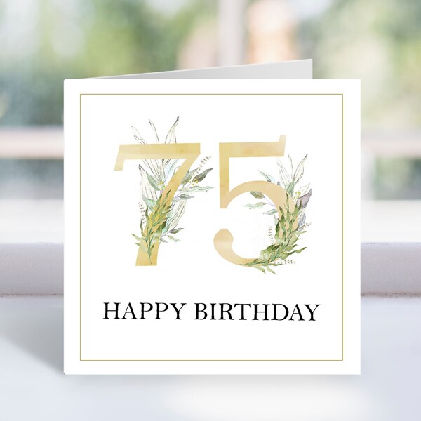 Printable 75th Birthday Card - Etsy