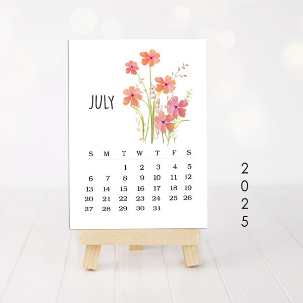 2025 Desk Calendar 4x6 Etsy