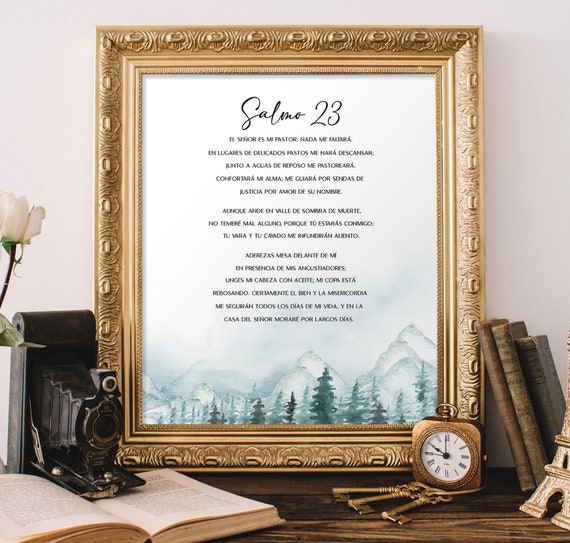Psalm 23 Salmos 23 Spanish Quilted Wall Hanging Scripture 