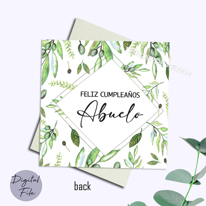 Feliz Cumpleaños Abuelo Printable Birthday Card for Grandpa | Etsy