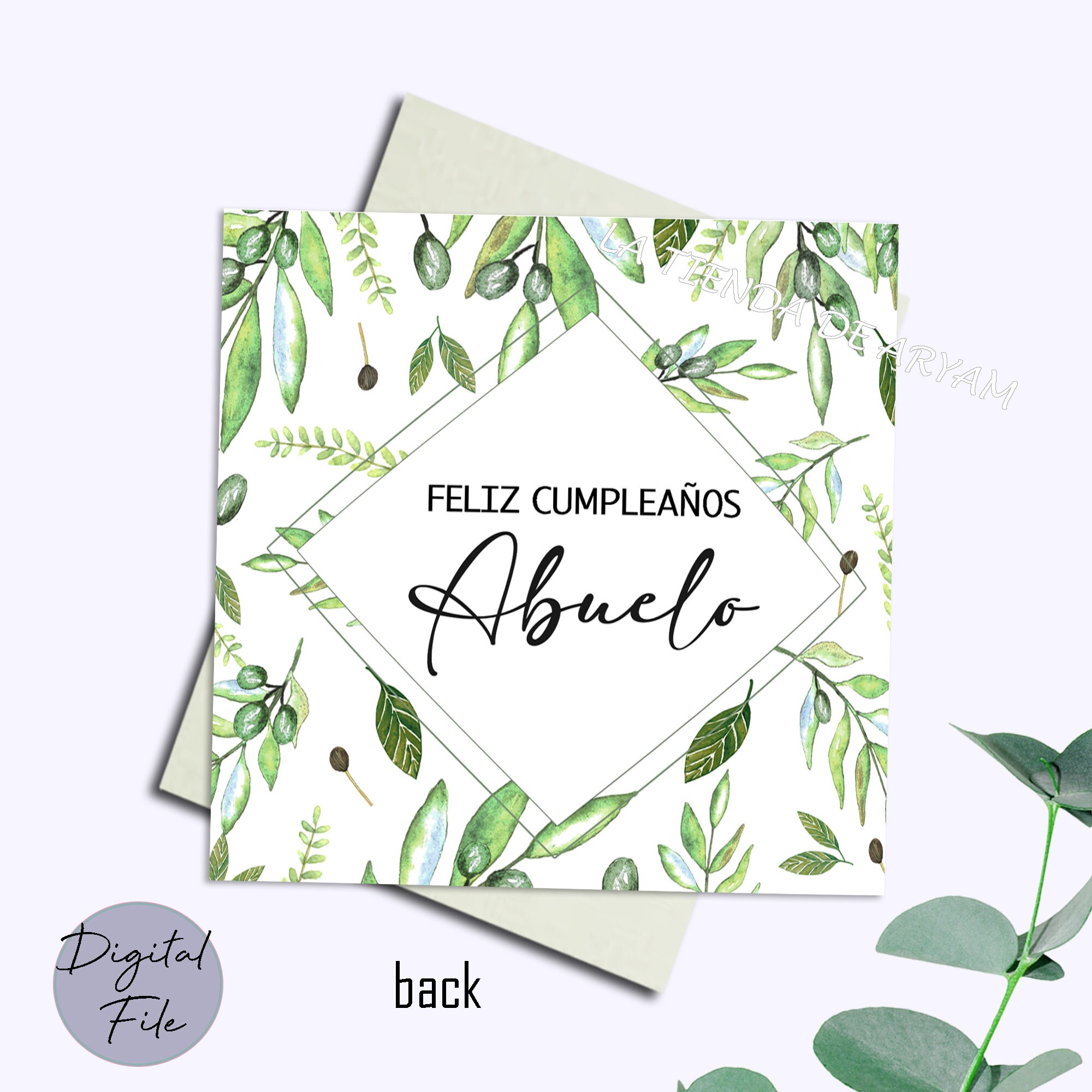 Feliz Cumpleaños Abuelo Printable Birthday Card for Grandpa | Etsy