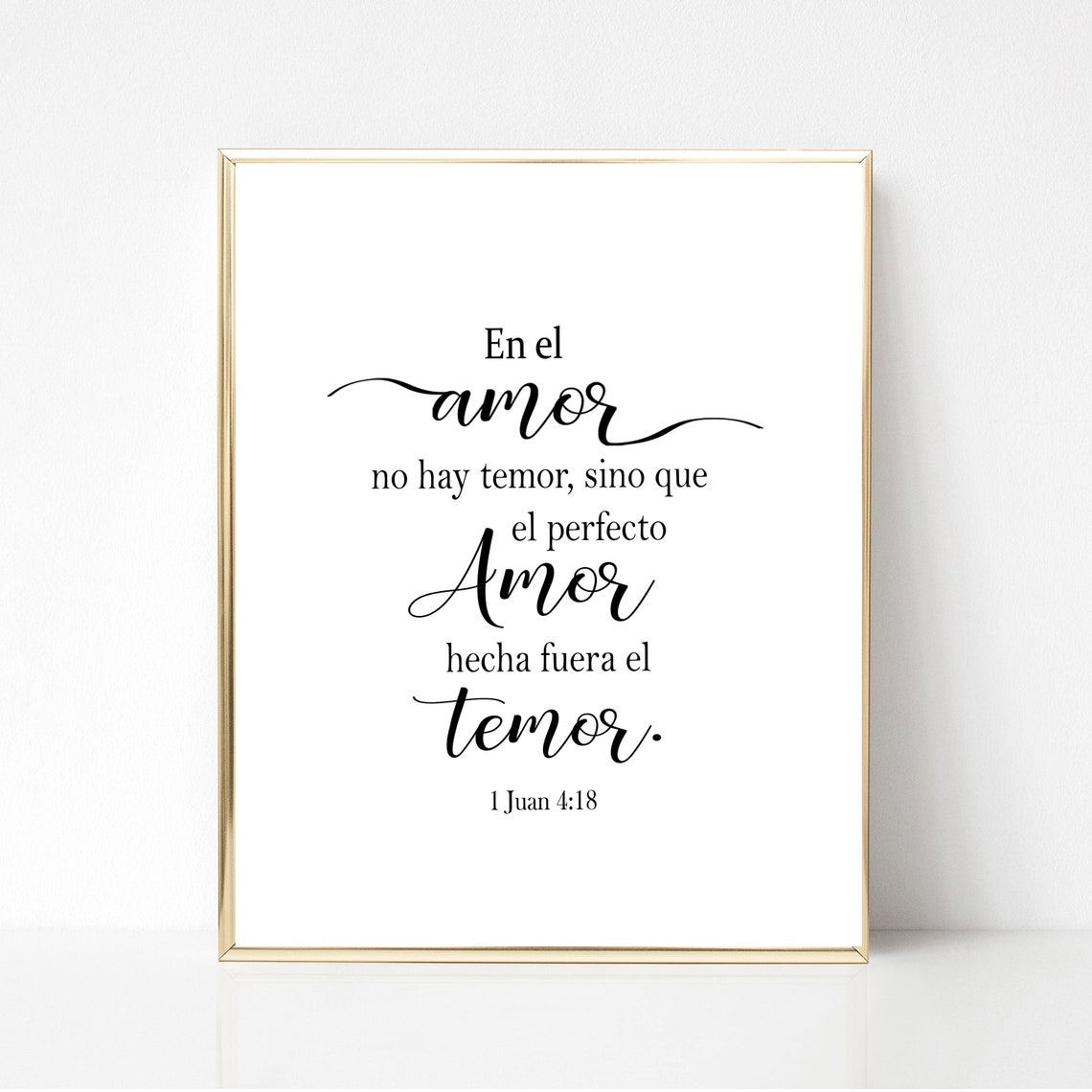 Spanish Bible Verse1 Juan 418 Spanish 1 John 4 18 Verso De Etsy