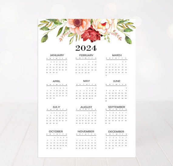 2024 Floral Scripture Calendar — The Happy Envelope