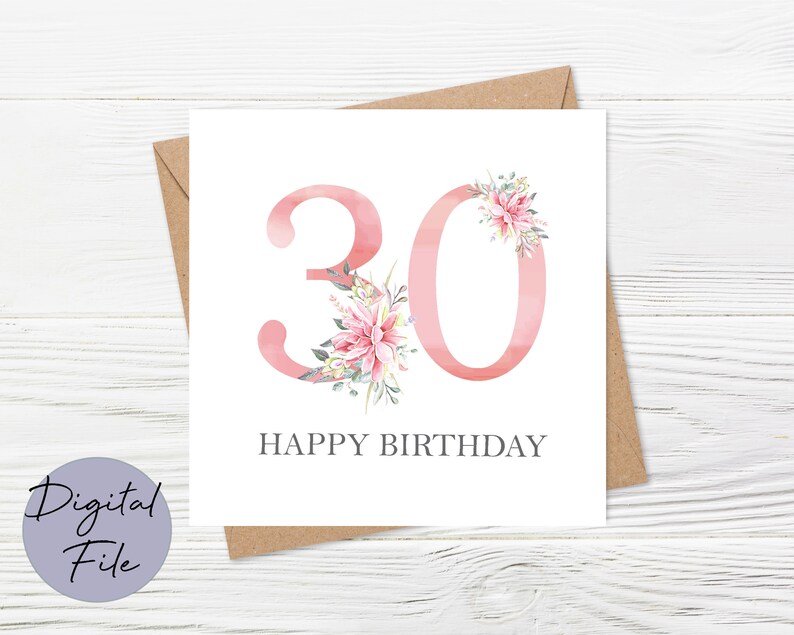 30th Birthday Card 30th Birthday Card Printable Spanish 30th Etsy