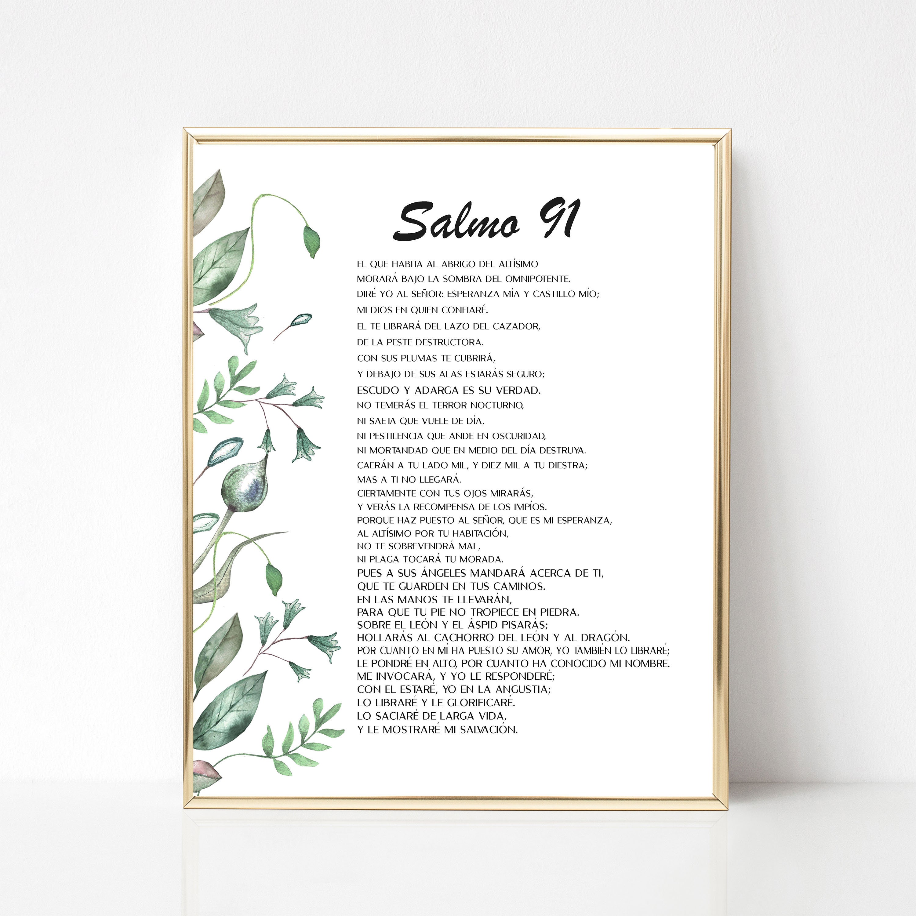 Salmo 91 En Español Para Pared Psalm 91 Wall Art Cuadros 