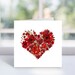 Heart Printable Card, , Valentine's Day Card, Red Roses Heart Card, Happy Valentine's Day ...