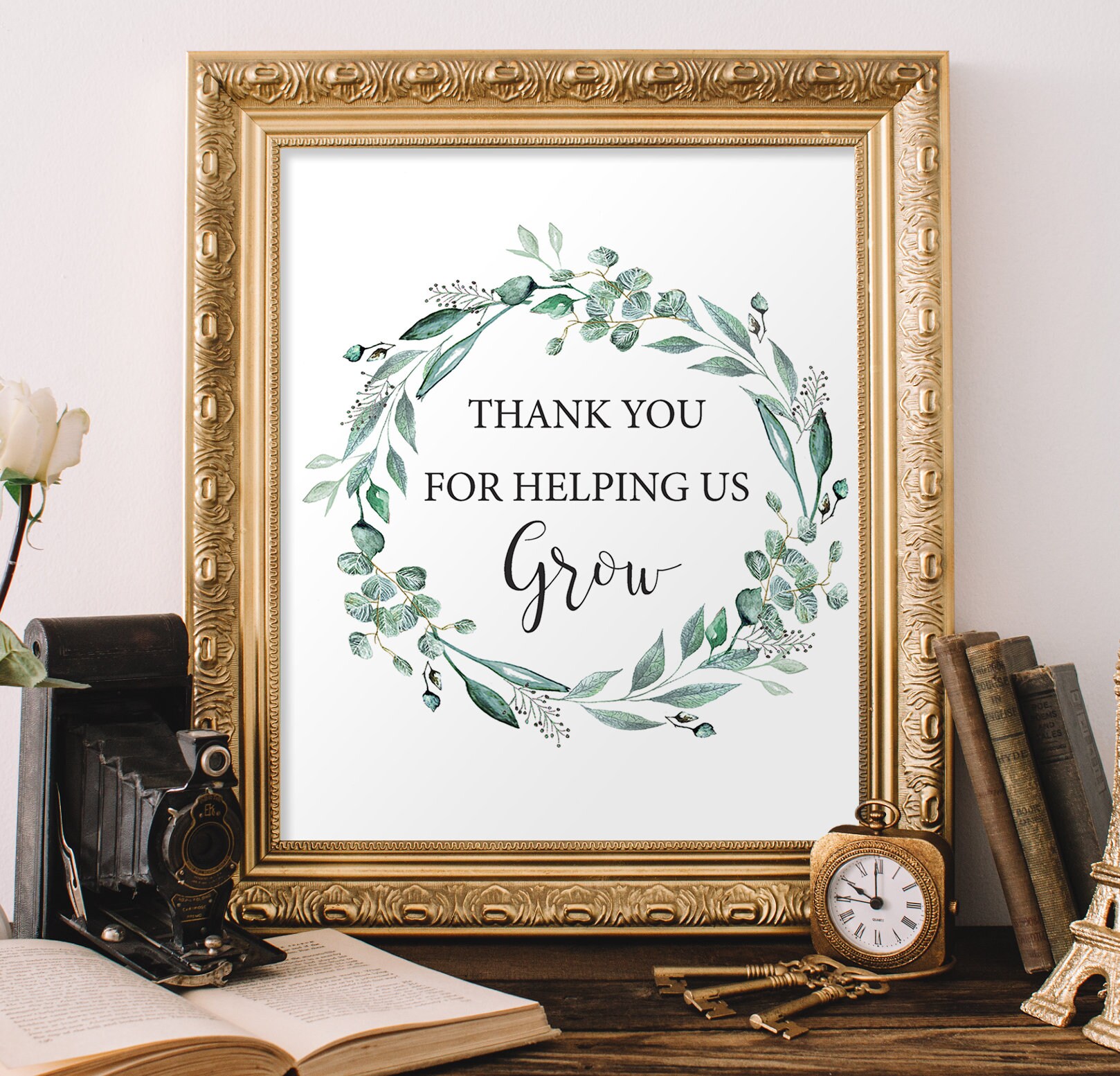 Teacher Appreciation Thank You for Helping Us Grow Sign - Etsy