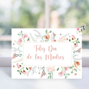 Feliz Dia De Las Madres Printable Greeting Card - Etsy