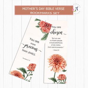 Printable Bible Verse Bookmarks, Mother's Day Bible Verses Bookmarks ...