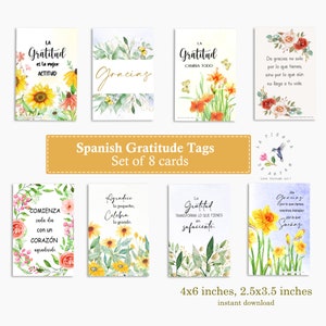 Afdrukbare Spaanse dankbaarheidskaarten, afdrukbare Spaanse dankbaarheidcitaten, Spaanse dankbaarheidskaartjes, Spaanse dankbaarheidsdagboekkaarten