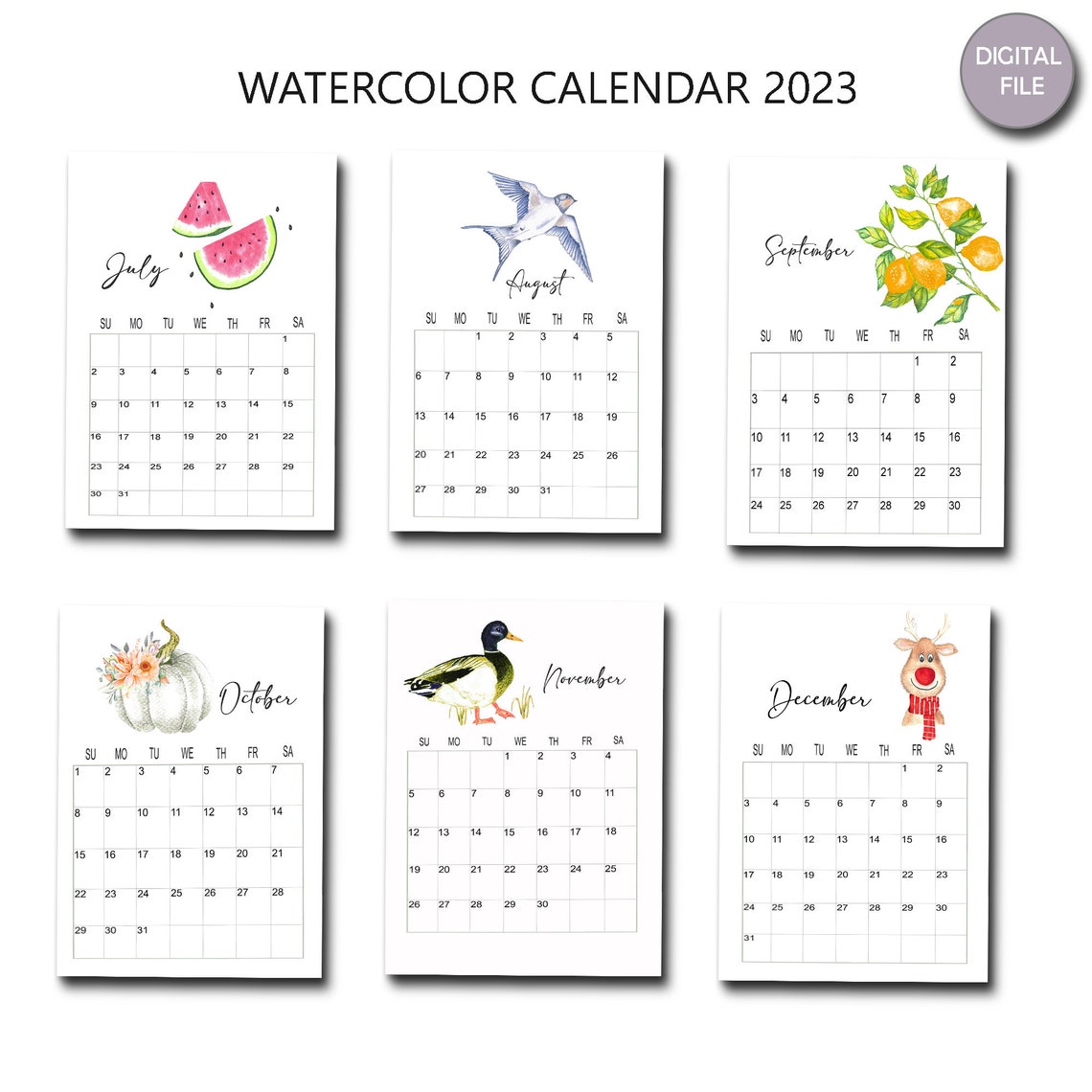 2023 Calendar Printable Wall Calendar 2023 2023 Wall Etsy España
