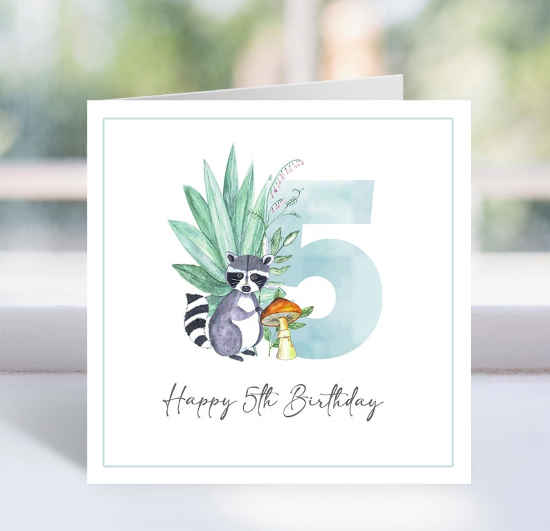 Printable Happy 5th Birthday Card 5th Birthday Card Kids - Etsy