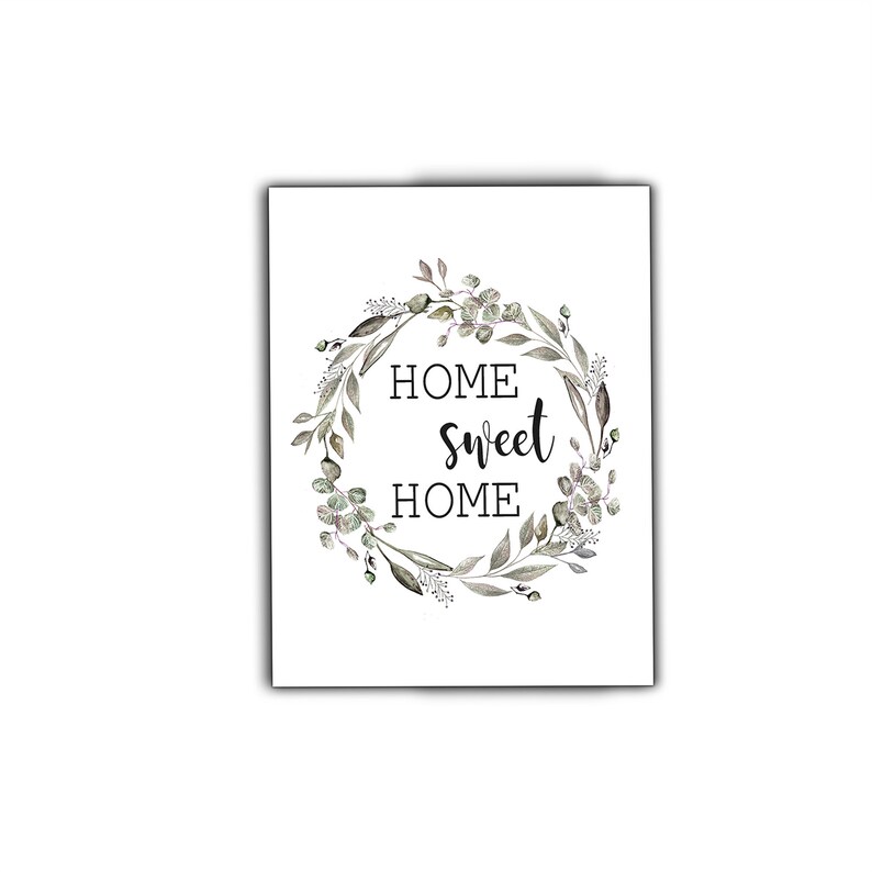 Home Sweet Home Printable Home Sweet Home Farmhouse Wall Decor Home Sweet Home Sign Printable Wall Art Home Decor House Warming Gift