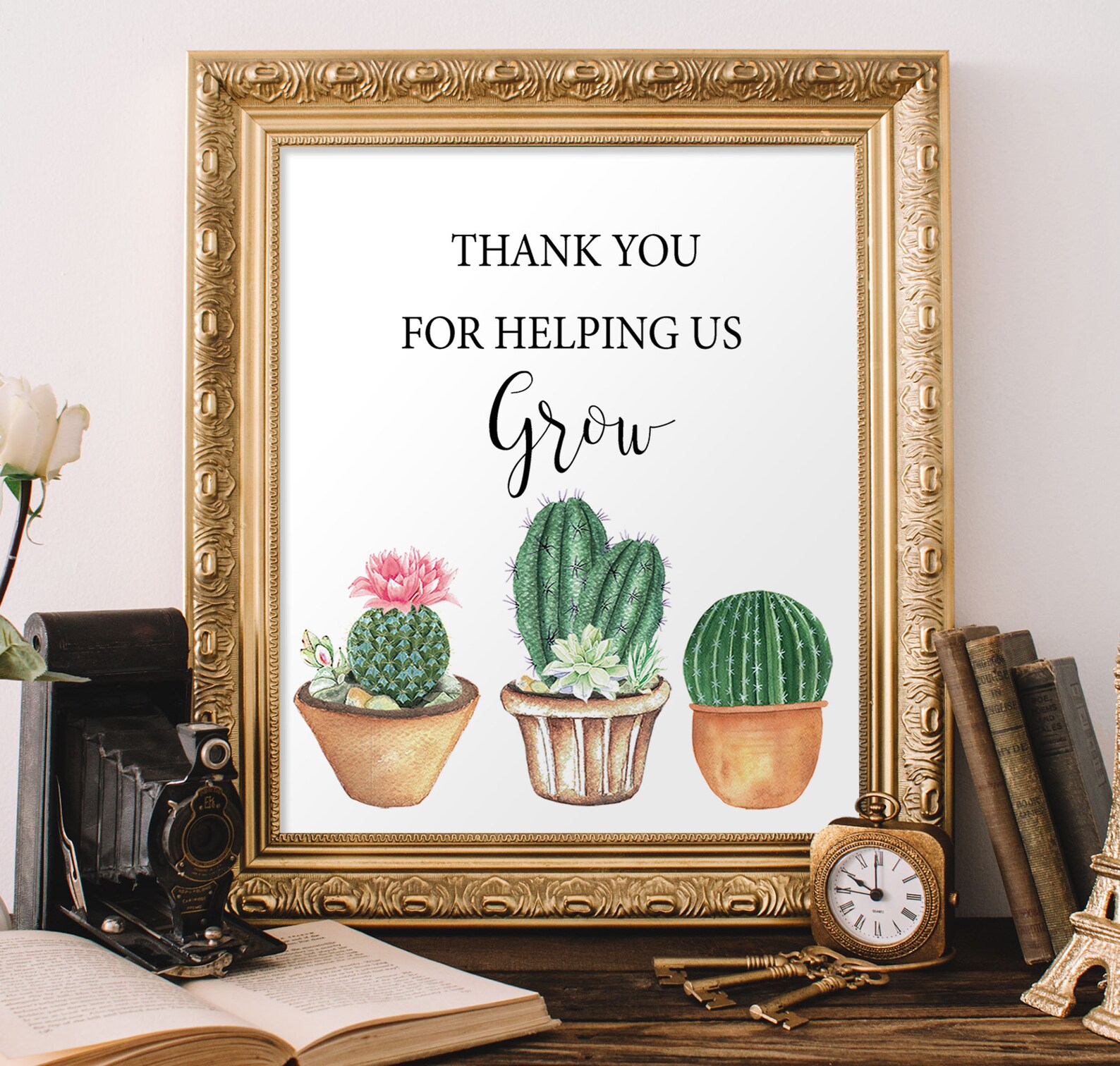 Teacher Appreciation Thank You for Helping Us Grow Sign | Etsy