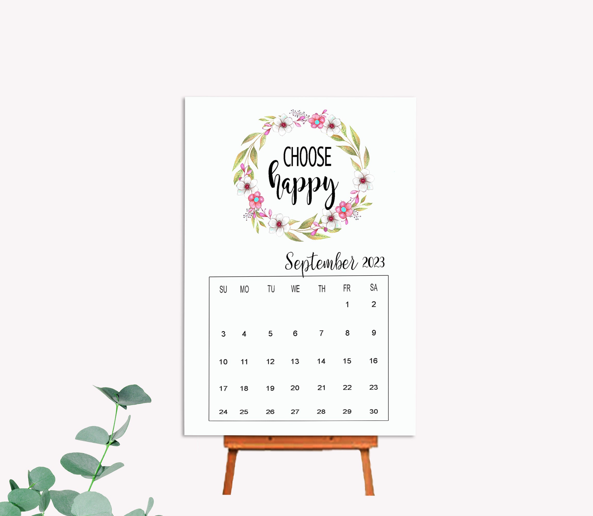 Printable 2023 Quote Calendar Quote Desk Calendar Monthly Etsy