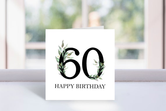 60th Birthday Card 60th Birthday Card Printable Personalised | Etsy