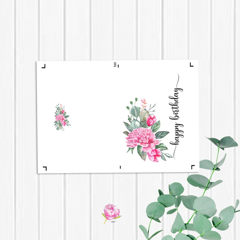 Happy Birthday Card Birthday Card Printable 5x7 Greeting | Etsy