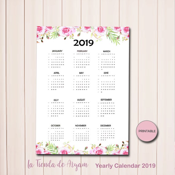 2019 one page floral
