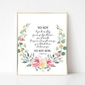 Spanish bible verse, 2 Corintios 6:18, Yo soy la hija de un Rey, Verso de la Biblia, Spanish printable, Spanish, English