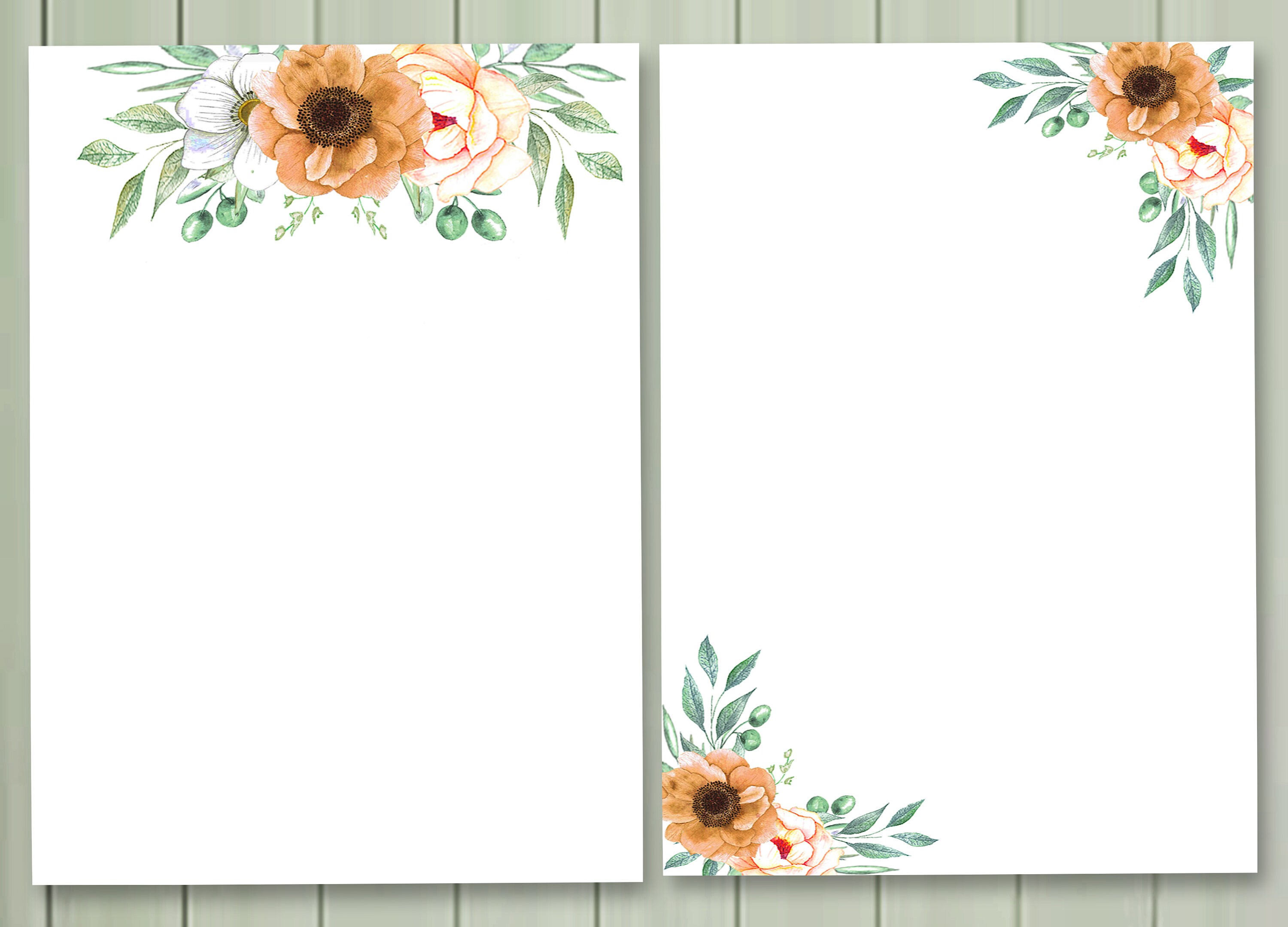 Stationery Writing Paper Printables Letter Paper 5x7 - Etsy
