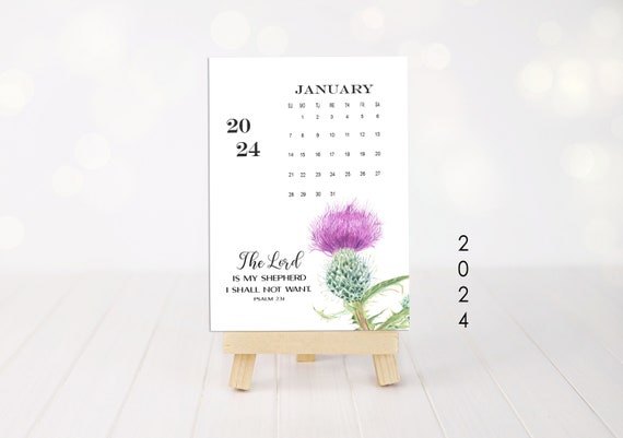 Bible Verse Calendar Desk Calendar 2024 Calendar Printable Monthly Calendar  Bible Verse Printable 2024 4x6 Calendar - Etsy