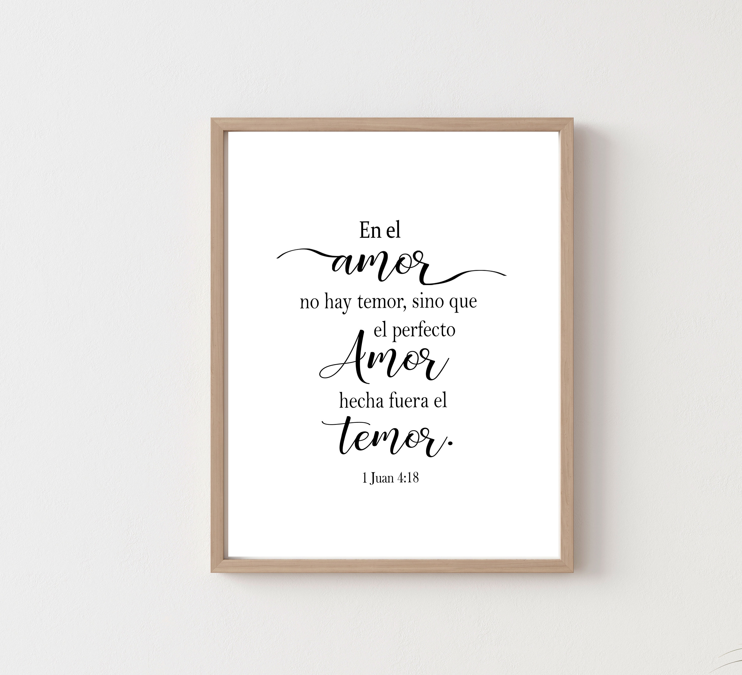 Spanish bible verse1 Juan 418 Spanish 1 John 4 18 Verso Etsy