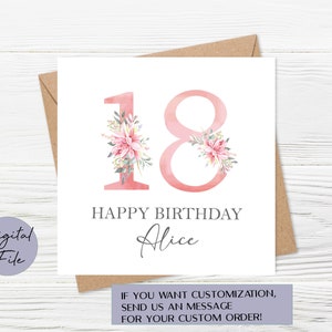 18th Birthday Card, 18th Birthday Card Printable, Spanish 18th Birthday Card, Personalised 18st Birthday Card image 3