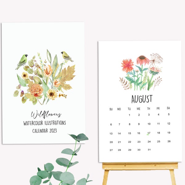 4x6 Printable 2024 Calendar Etsy