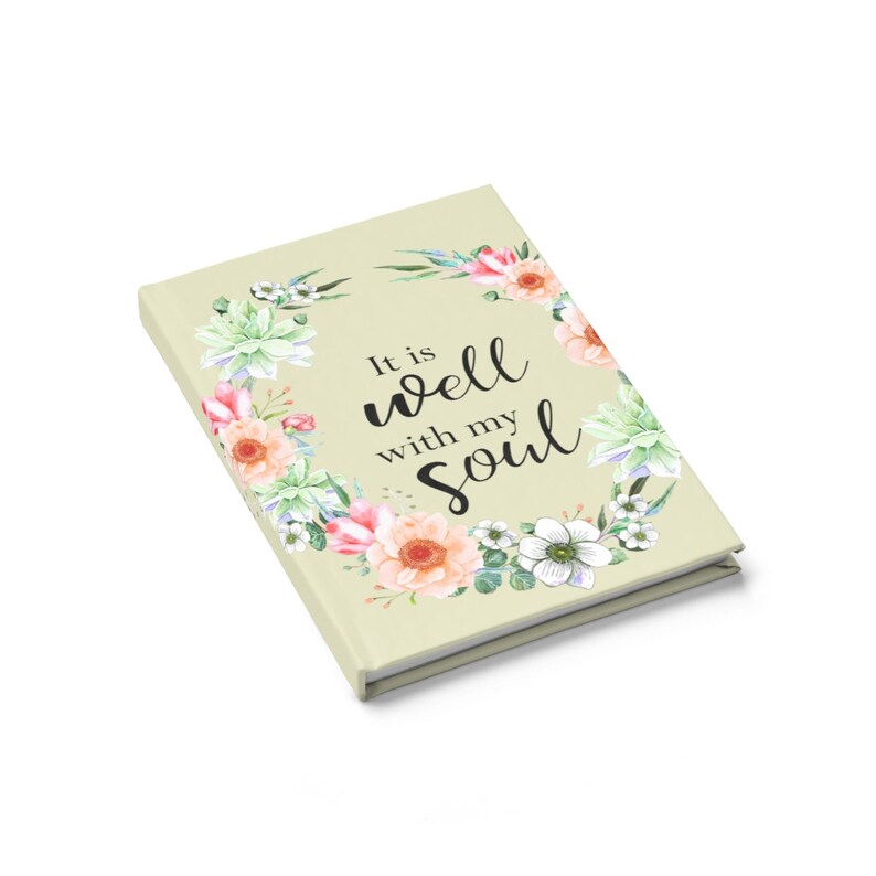 It is well with my soul bible verse Journal Ruled Line Etsy