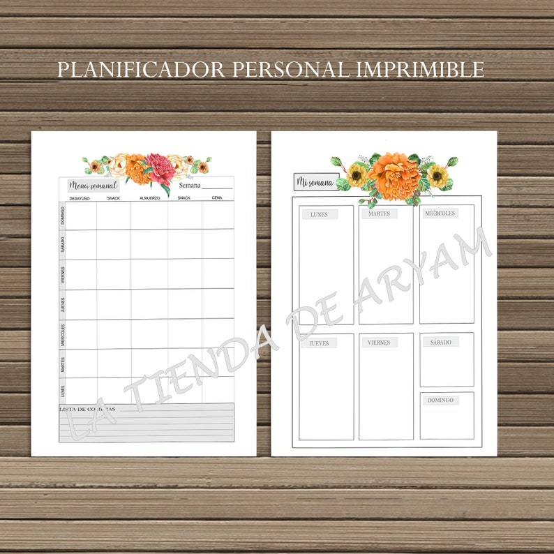 Spanish Planner Printable Life Planner Daily Planner Pages Etsy