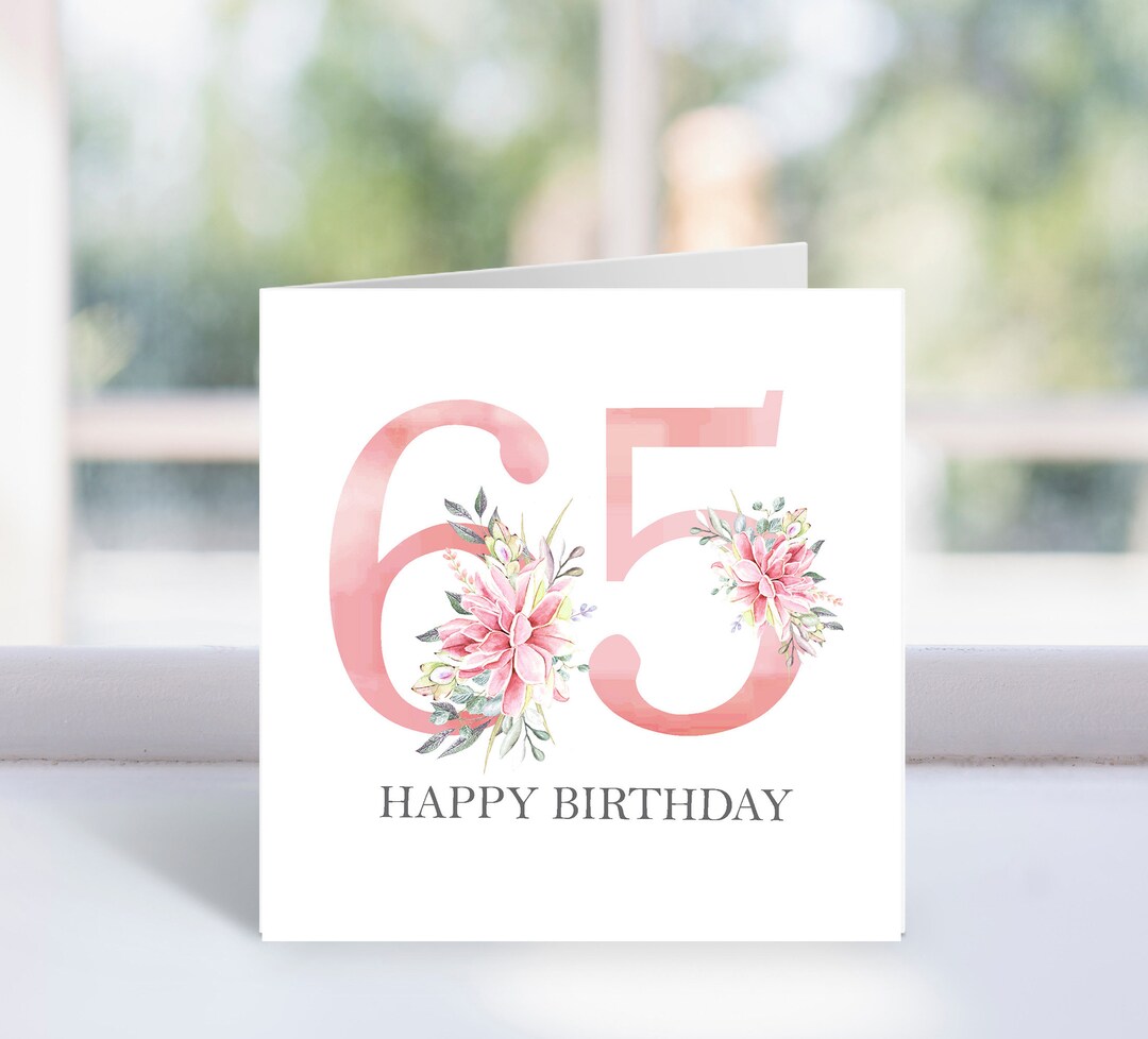 65th Birthday Card, PRINTABLE, 65th Birthday Card Printable, Spanish ...