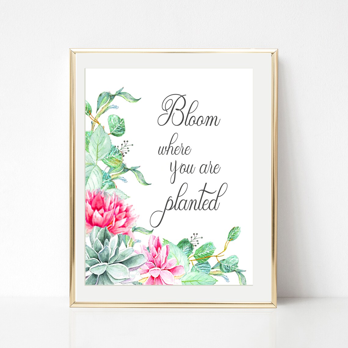 Bloom Where You Are Planted Printable Wall Art Family | Etsy