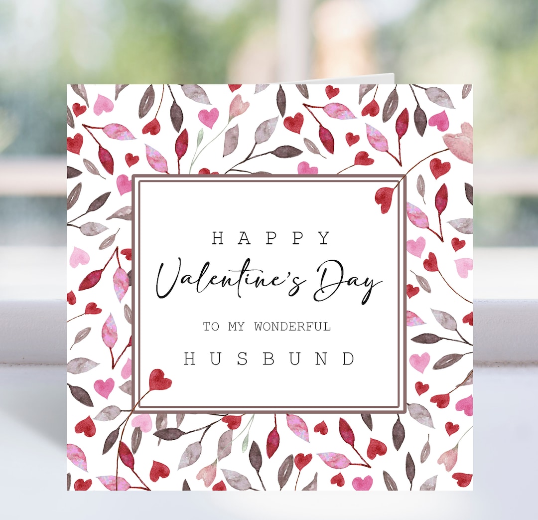 Husband Valentine Card PRINTABLE Valentine Day Card for My Husband