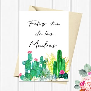 Spanish Mother's Day, Feliz dia de las madres printable,  Printable for Mom