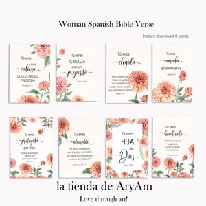 Etiquetas de Versículos Bíblicos en Español, Versiculos Para Mujer, Versículo Bíblico para Mujeres en Español, Versículo Bíblico en Español, Día de la Madre Española, Regalo de Mujer Española