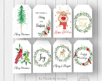 Christmas Gift Tags, Christmas Tags, To/From Christmas Tags, Christmas Printable, Holiday Gift Tag,