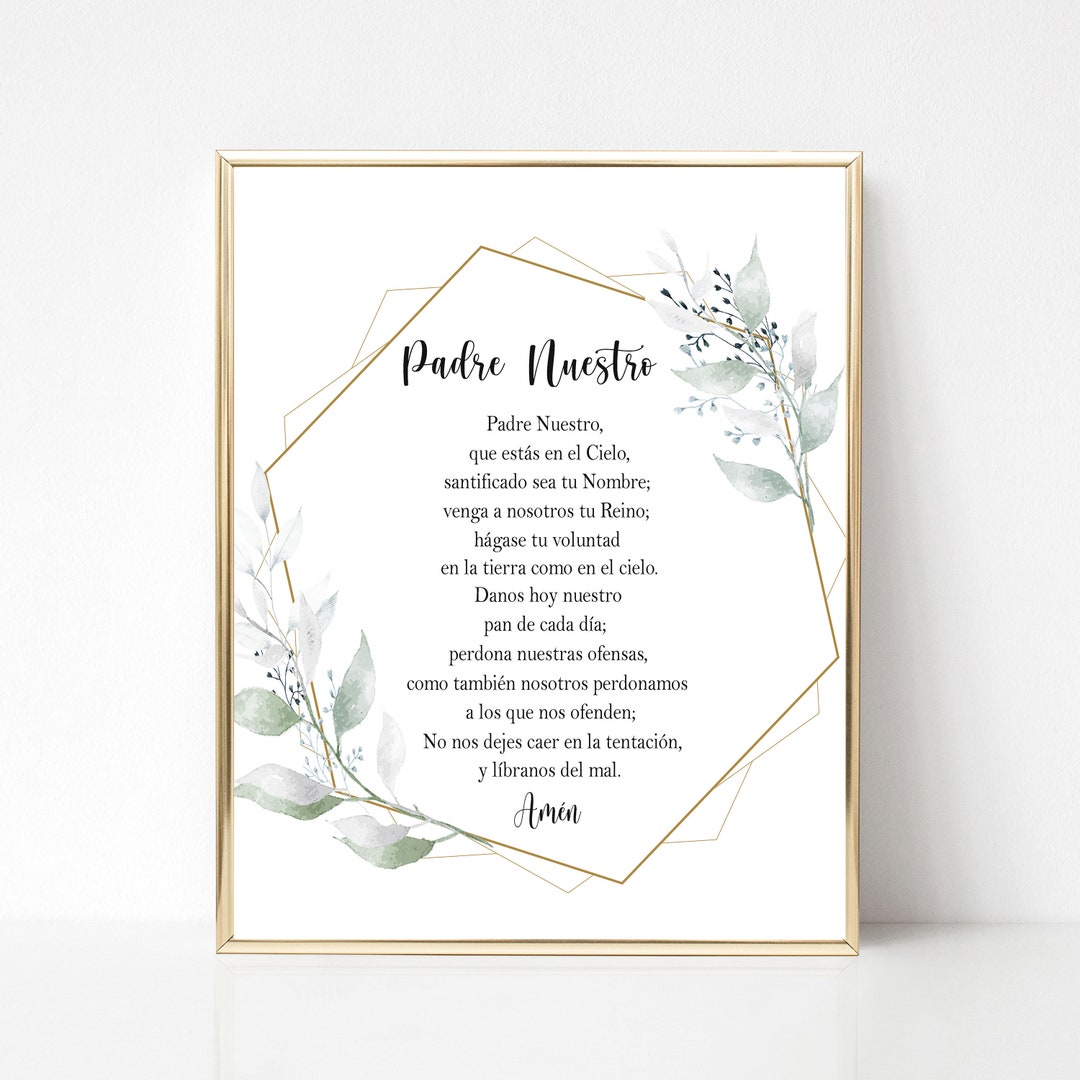 Padre Nuestro Oración del Padre Nuestro en español Oración - Etsy España